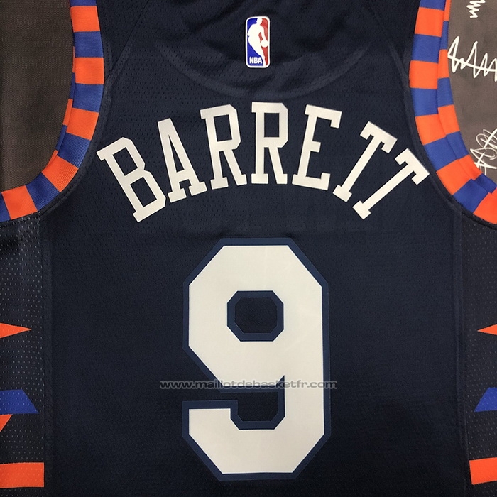 Maillot New York Knicks RJ Barrett #9 Ville Edition 2019-20 Bleu